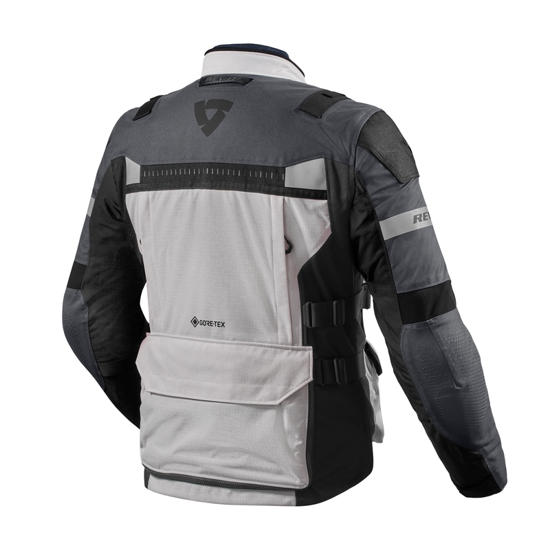 Chaqueta de moto Revit Defender 3 GTX gris plata