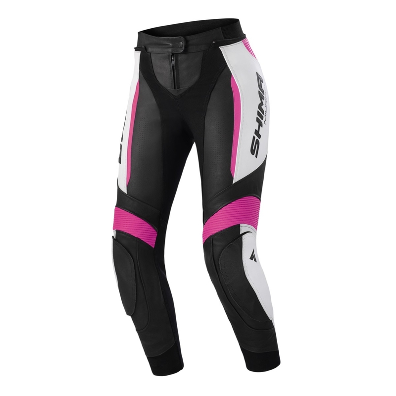 Pantalón de moto Shima Miura 2.0 negro, blanco y rosa para mujer