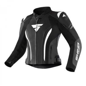 Chaqueta de moto Shima Miura 2.0 en blanco y negro para mujer