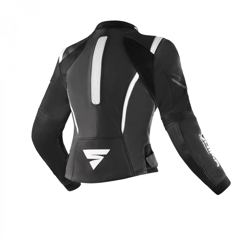 Chaqueta de moto Shima Miura 2.0 en blanco y negro para mujer