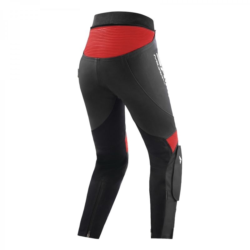Pantalón de moto Shima Miura 2.0 Negro/Rojo, Mujer