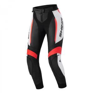 Pantalón de moto Shima Miura 2.0 Negro-Blanco-Rojo Flúo para mujer