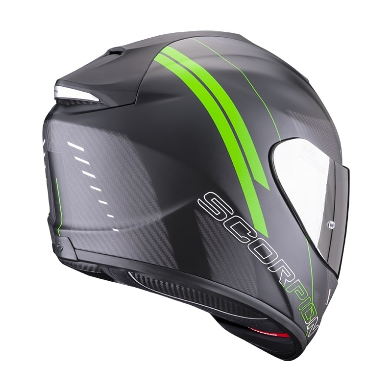 Casco integral de moto Scorpion EXO-1400 Carbon Air Drik negro-verde mate
