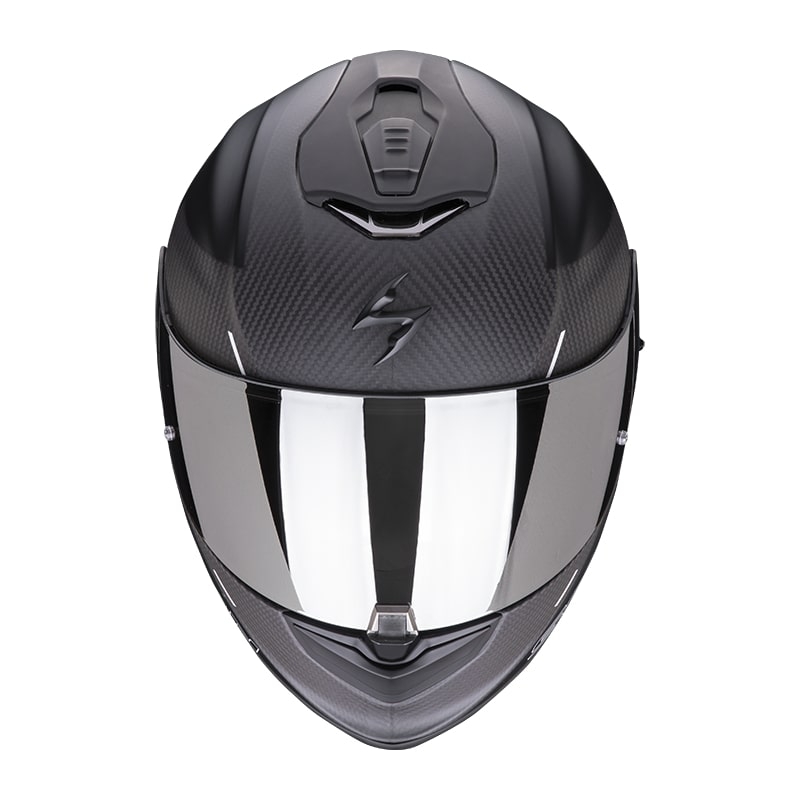 Casco integral de moto Scorpion EXO-1400 Carbon Air Drik negro-verde mate