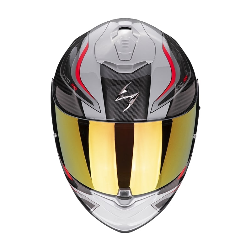 Casco integral de moto Scorpion EXO-1400 Air Attune gris-negro-rojo liquidación