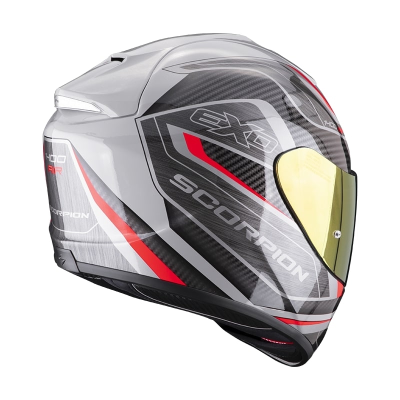 Casco integral de moto Scorpion EXO-1400 Air Attune gris-negro-rojo liquidación