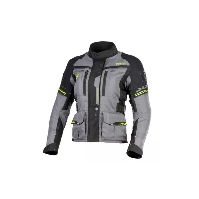 Chaqueta de moto para mujer SECA Arrakis II gris-negro liquidación
