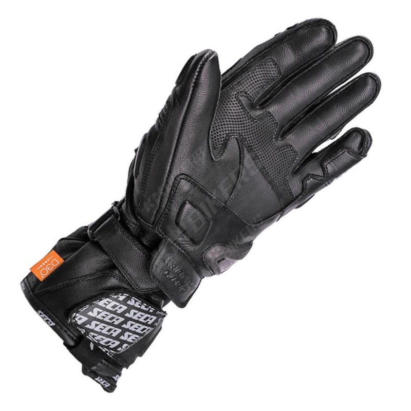 Guantes de moto SECA Trackday negros liquidación