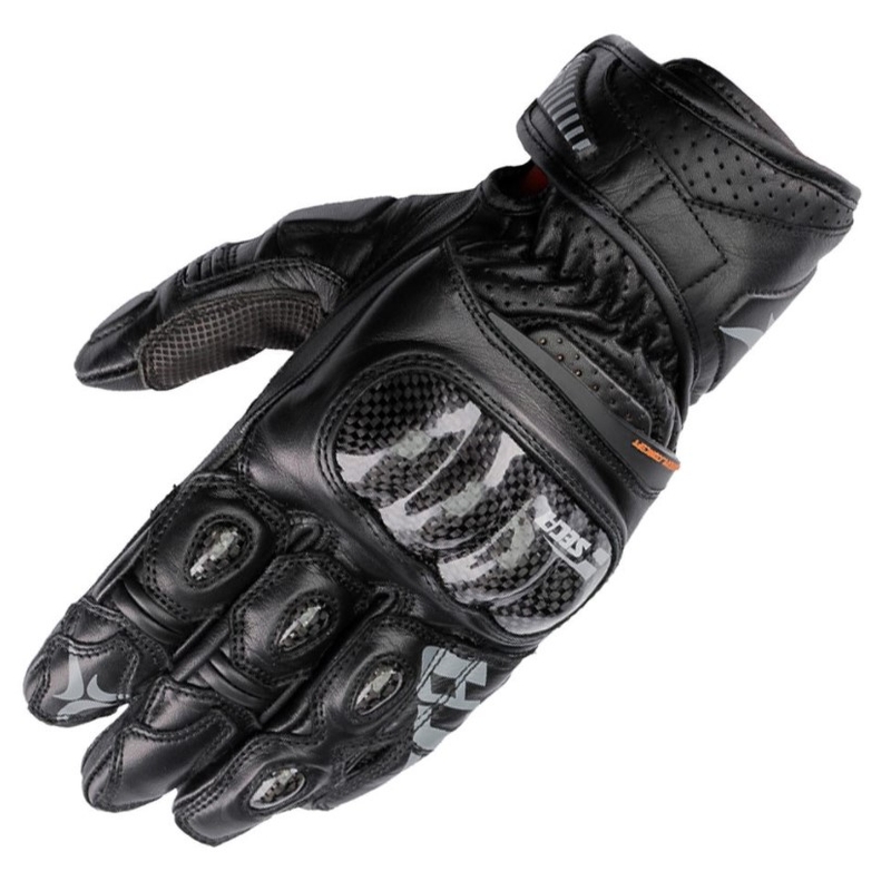 Guantes de moto SECA Trackday Short negro