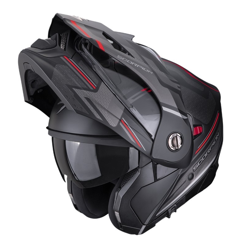 Casco de moto SCORPION ADX-2 CARRERA mate negro-rojo