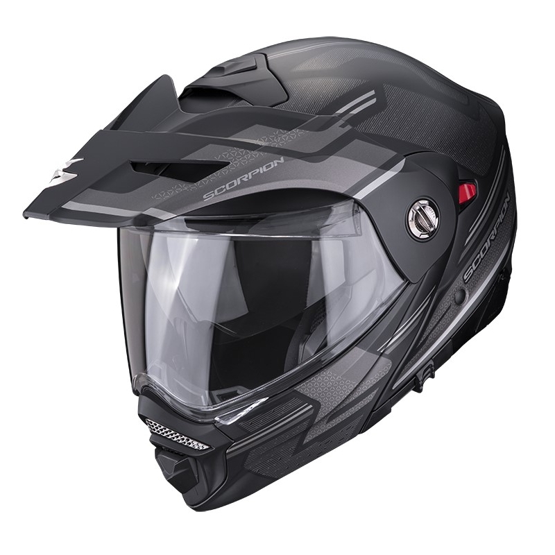 Casco de moto SCORPION ADX-2 CARRERA negro-plata mate