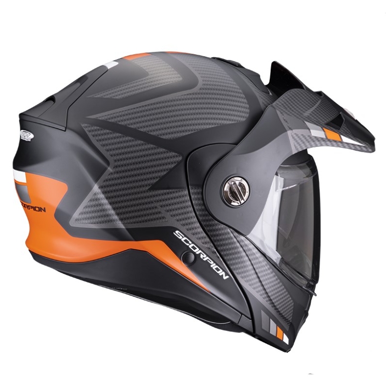 Casco de moto SCORPION ADX-2 CAMINO negro-plata-naranja liquidación
