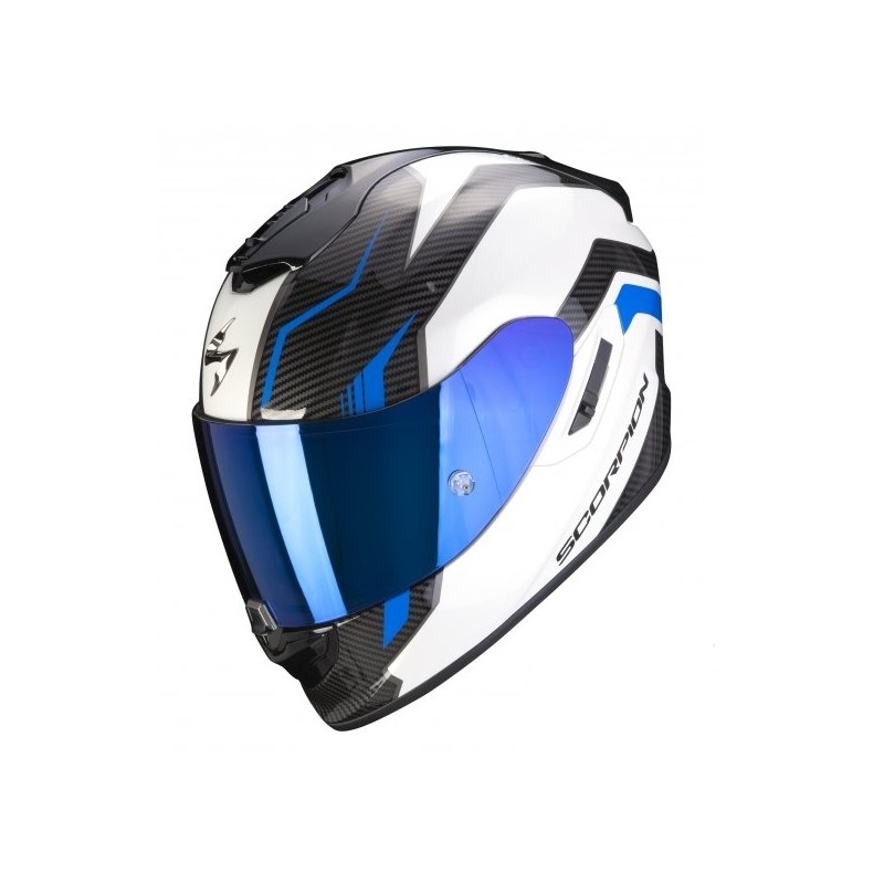 Integrální přilba na motorku Scorpion EXO-1400 Air Fortuna bílo-modrá