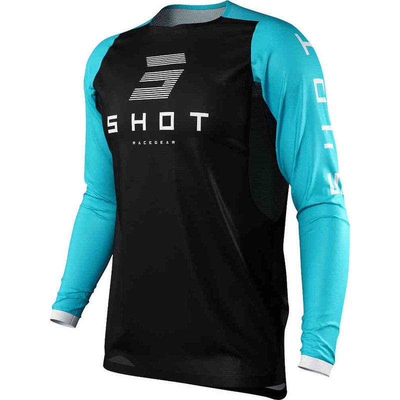 Maillot motocross mujer Shot Shelly negro-azul celeste liquidación