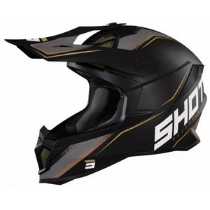 Casco de motocross Shot Lite Prism negro-dorado liquidación