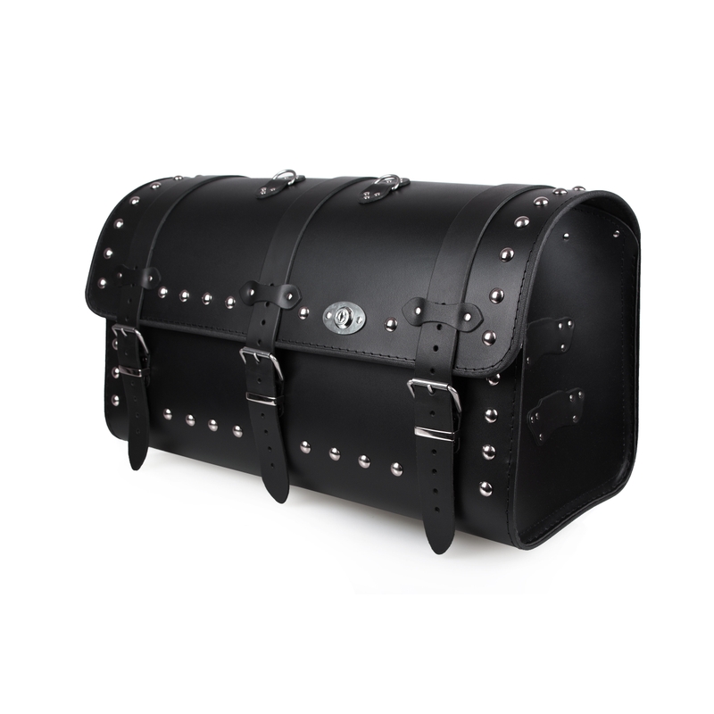 Chopper RSA-8B maletín de cuero para moto con cerradura