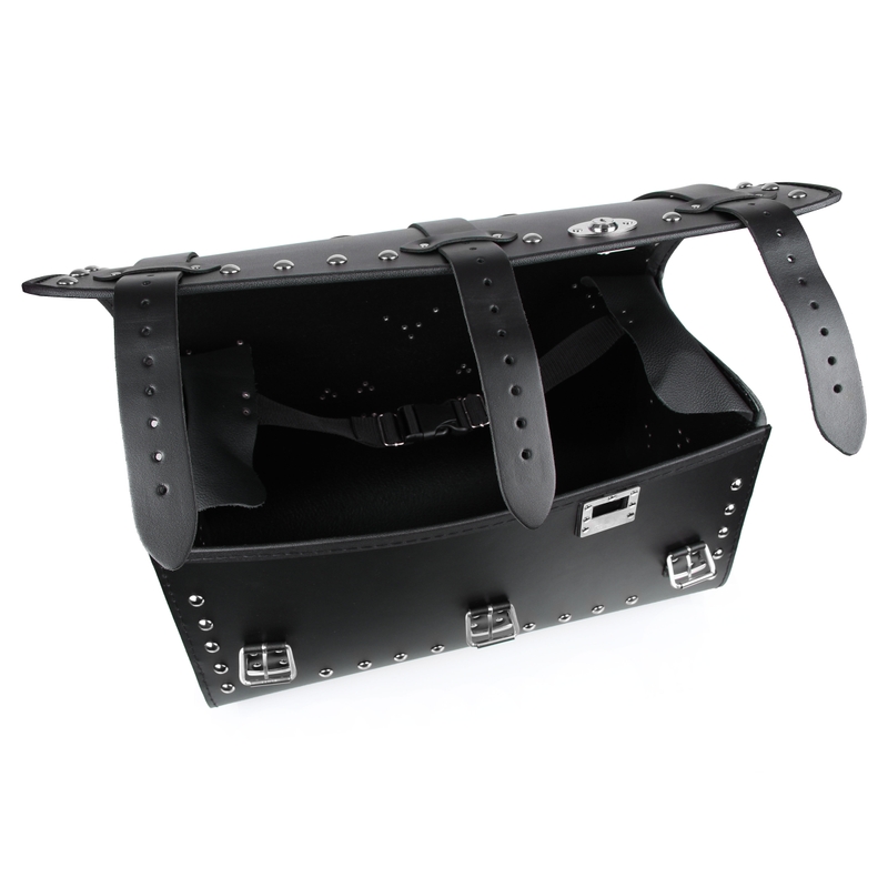 Chopper RSA-8B maletín de cuero para moto con cerradura