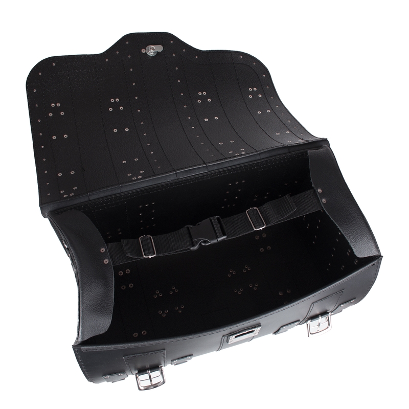 Chopper RSA-15B maletín de cuero para moto con cerradura