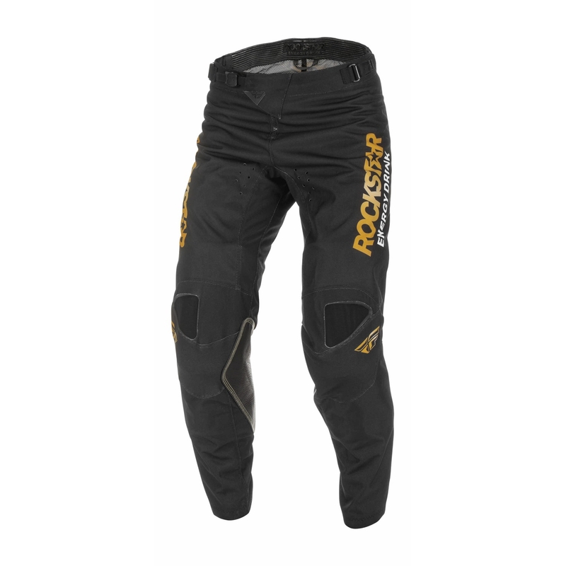 Pantalones Motocross FLY Racing Kinetic Rockstar 2022 oro-negro liquidación