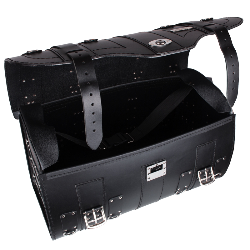 Chopper RSA-15A maletín de cuero para moto con cerradura