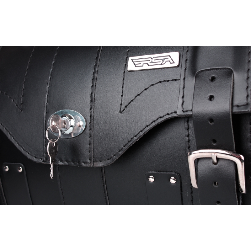 Chopper RSA-15A maletín de cuero para moto con cerradura