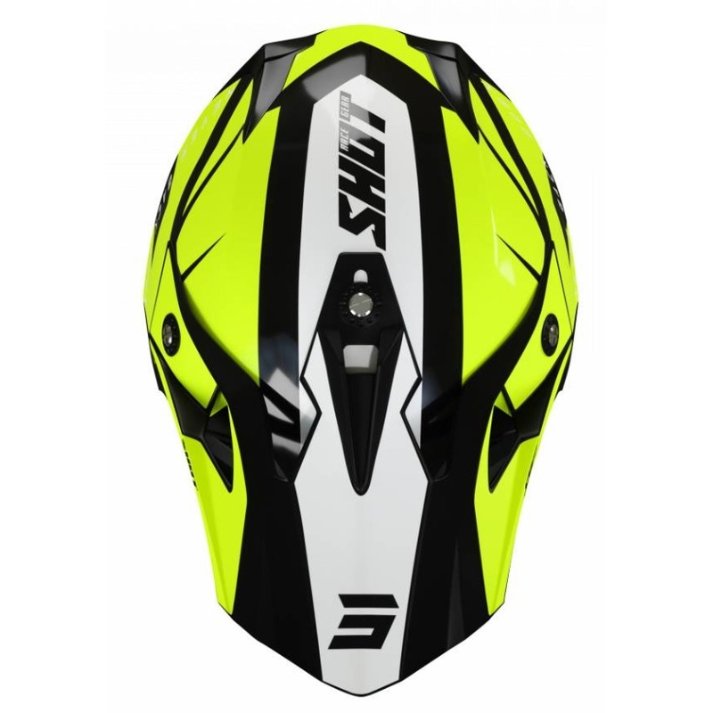 Motokrosová přilba Shot Pulse Revenge černo-bílo-fluo žlutá výprodej