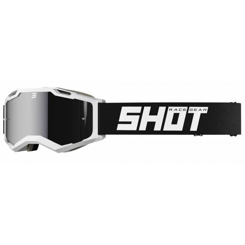 Gafas de motocross Shot Iris 2.0 Solid blanco y negro
