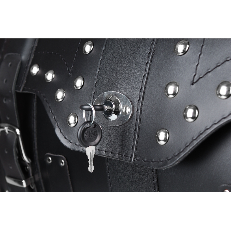 Chopper RSA-16B maletín de cuero para moto con cerradura