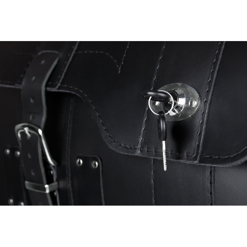 Chopper RSA-16A maletín de cuero para moto con cerradura