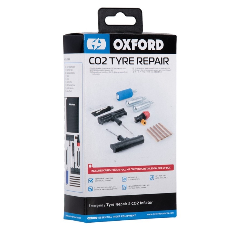 Kit de reparación de 12 piezas para neumáticos Oxford tubeless moto
