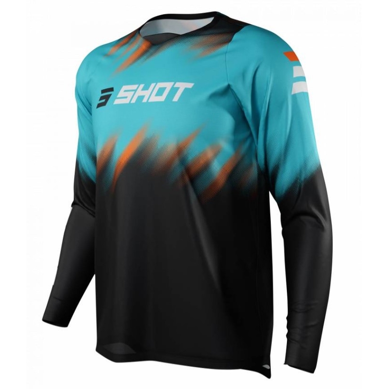Motokrosový dres Shot Devo Versus černo-tyrkysový výprodej