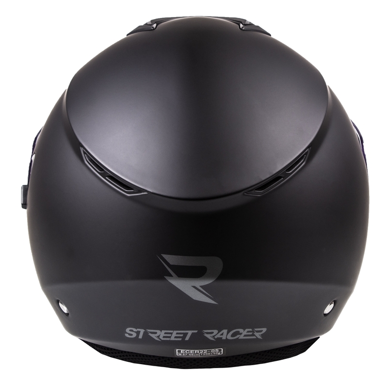 Casco Moto Open Street Racer Pilot Negro Mate