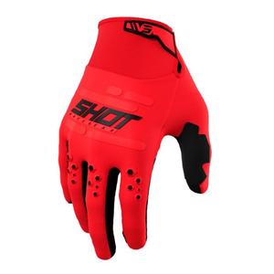 Guantes de motocross Shot Vision rojo