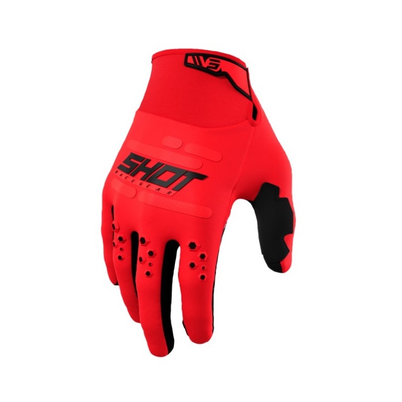 Guantes de motocross Shot Vision rojo