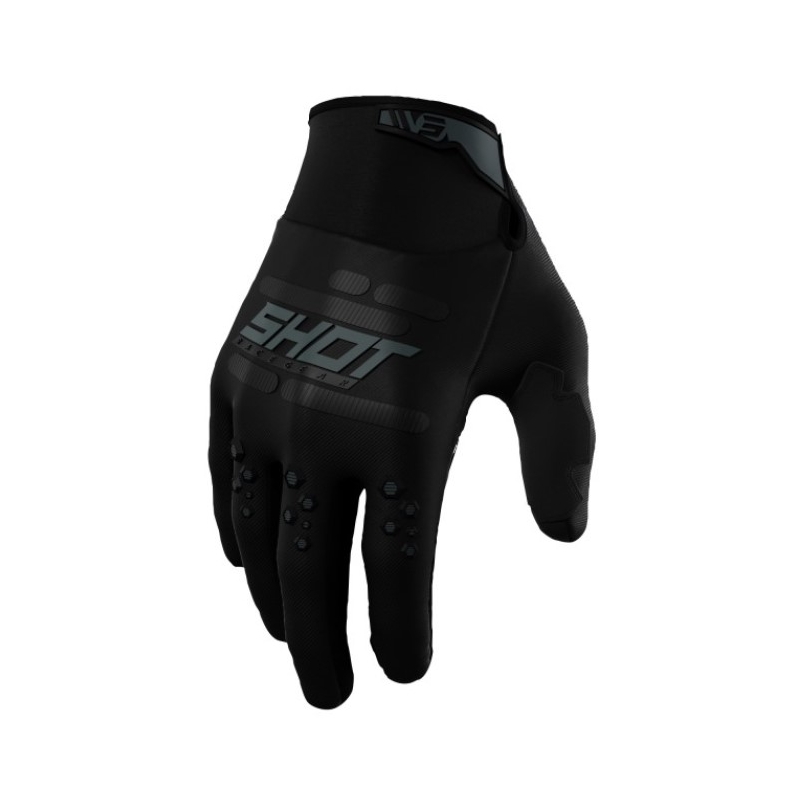 Guantes de motocross Shot Vision negro liquidación