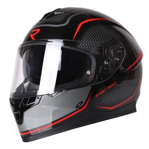 Casco integral de moto Street Racer Magna negro y rojo