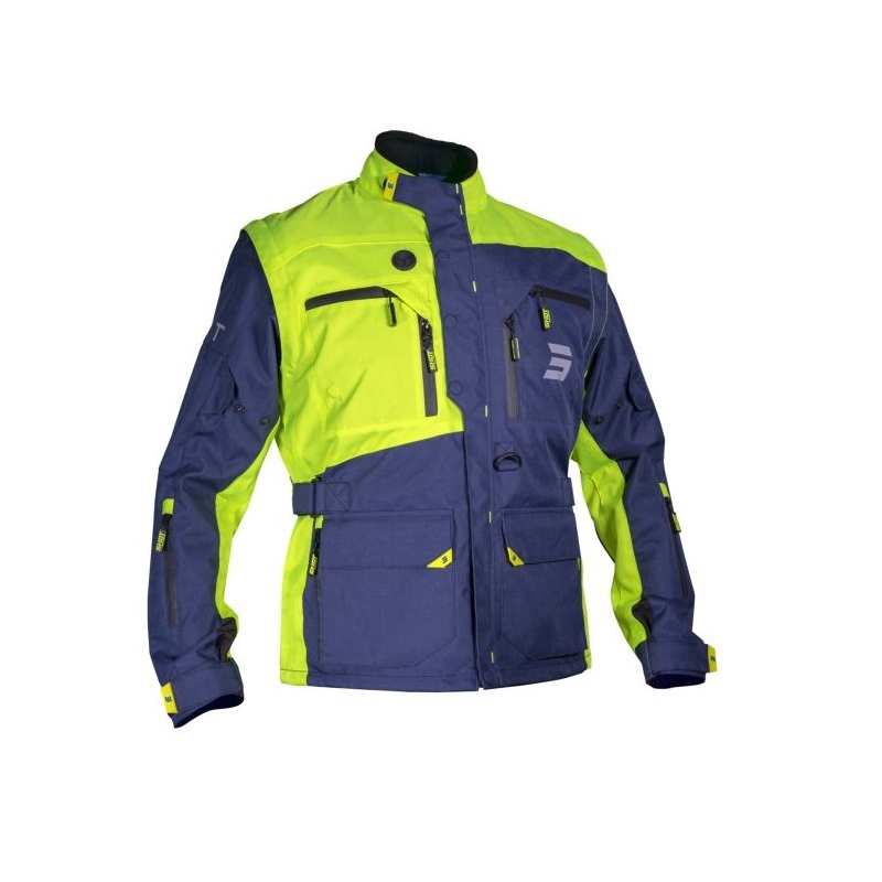 Chaqueta de moto Shot Racetech azul-fluo amarillo