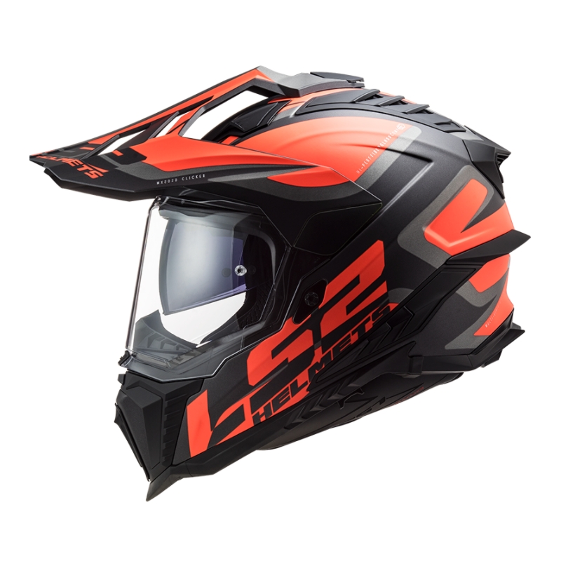 Enduro přilba LS2 MX701 Explorer Alter černo-oranžovo-šedá - II. jakost