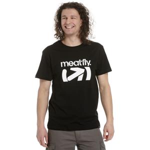 Camiseta Meatfly Podium blanca y negra liquidación