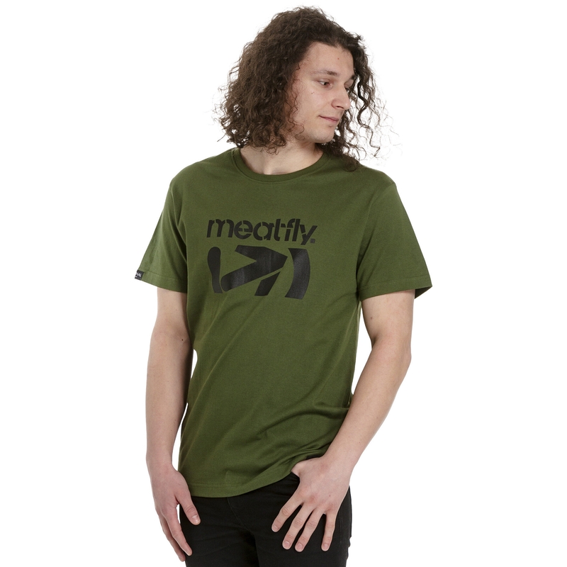 Camiseta Meatfly Podium verde liquidación