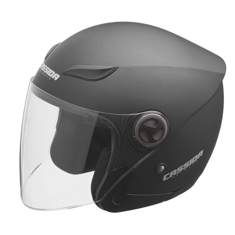 Casco de moto Cassida Reflex abierto negro mate
