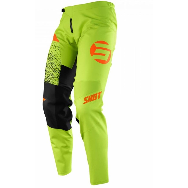 Pantalones motocross niños Shot Devo Roll naranja-verde liquidación
