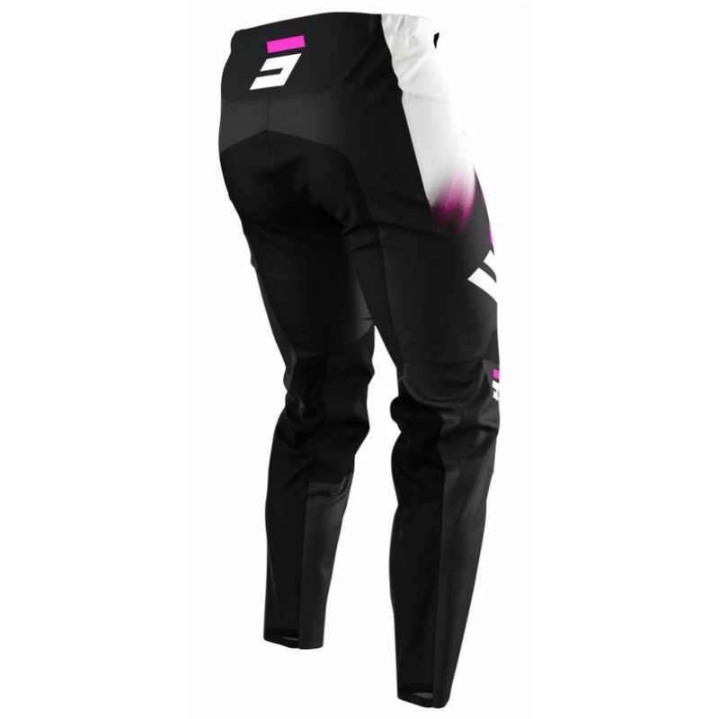 Pantalones de motocross para niños Shot Devo Versus negro-blanco-rosa liquidación