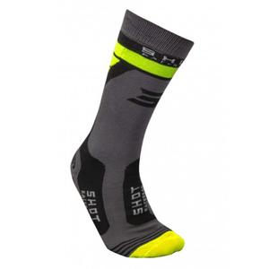 Calcetines Shot Race 2.0 gris-amarillo fluo