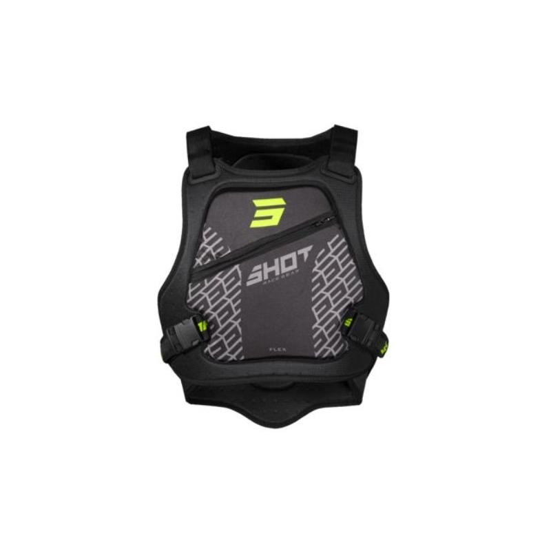Chaleco de protección Shot Armor negro-amarillo fluo