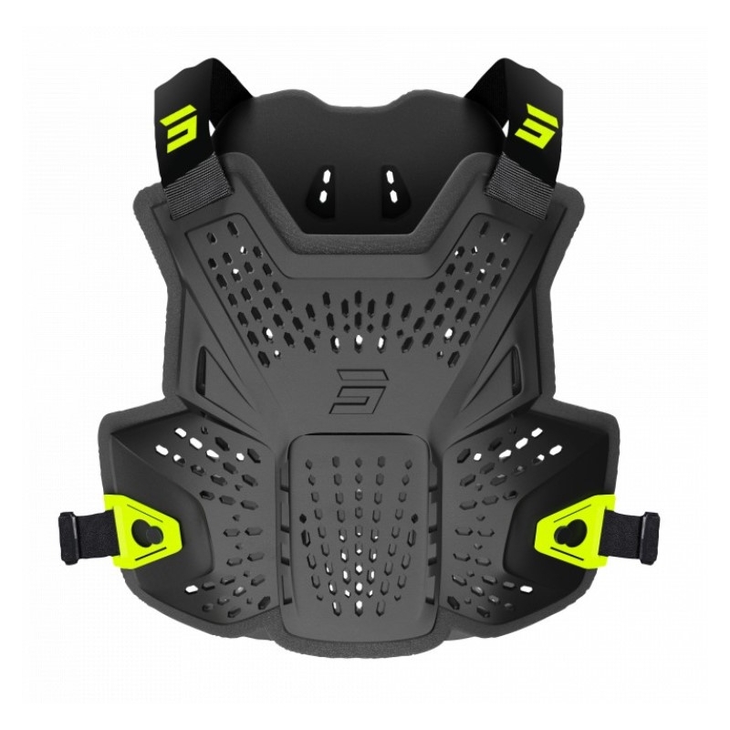 Protector pectoral Shot Airflow negro-fluo amarillo