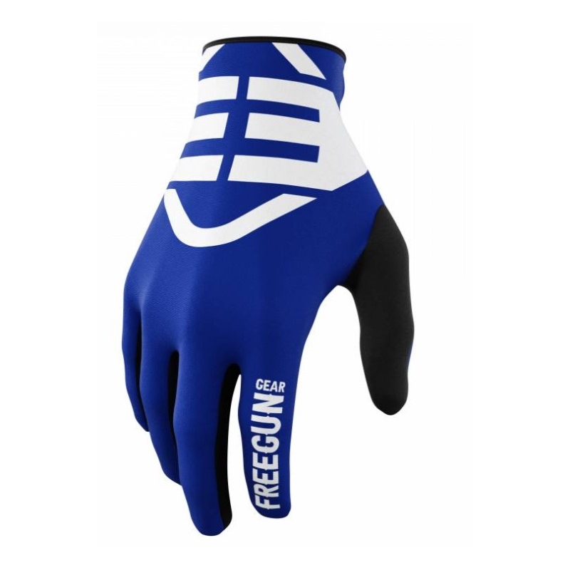 Guantes infantiles de motocross Shot Devo Skin blanco y azul