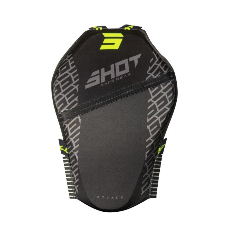 Protector dorsal Shot Attack negro-amarillo fluo