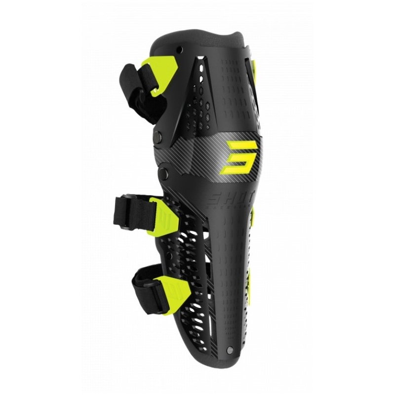 Rodilleras Shot Airflow negro-amarillo fluo