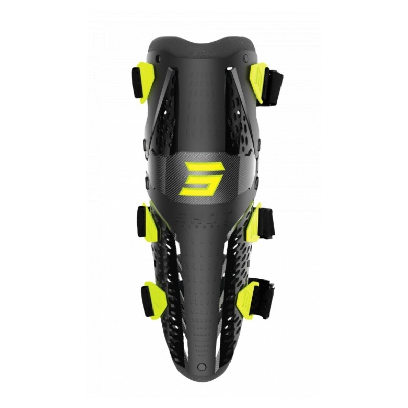 Rodilleras Shot Airflow negro-amarillo fluo